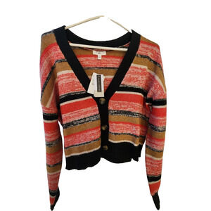 BP Striped Sweater NWT • Red & Black Knit • Size M • Cozy Fall Winter Top